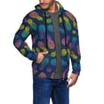 thumbnail image 2 of Honeii Retro Bright Pineapple Print Hoodies for Men, Pullover & Full Zip, Breathable Zip up Hoodie, Sweatshirt-Medium, 2 of 5