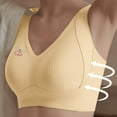 thumbnail image 6 of Sports Bras for Women No Underwire Full Coverage Lightweight Plus Size Solid Color Spaghetti Strap Women's Breathable Bralettes Bras Beige 3XL, 6 of 10