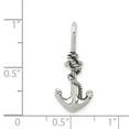 thumbnail image 2 of White Sterling Silver Charm Pendant 25 mm 11 Antiqued Anchor And Rope, 2 of 2
