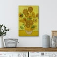 thumbnail image 4 of wall26 Canvas Print Wall Art The Sunflowers II by Master Artist Vincent Van Gogh Nature Wilderness Illustrations Fine Art Relax/Calm Multicolor for Living Room, Bedroom, Office - 24"x36", 4 of 7