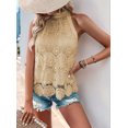 thumbnail image 4 of Women'S Tank Tops Hollow Out Lace Boho Blouse Eyelet Embroidery Sleeveless Tops Shirts  S, 4 of 8