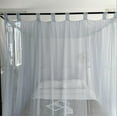 thumbnail image 3 of Mosquito Net for Bed 4 Corner Post Lace Canopy Curtains Encrypted Mosquito Net Floor Curtain with Metal Bracket for Girls Bed Adult Bedroom Kids Rooms, 3 of 5