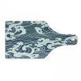 thumbnail image 1 of Japanese Wave Cutting Board, Hand Drawn Traditional Style Aquatic Doodle River Storm Retro Abstract, Tempered Glass Cutting and Serving Board, Wine Bottle Shape, Slate Blue White, by Ambesonne, 1 of 1
