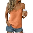 thumbnail image 4 of Lindreshi Tank Tops for Women Plus Size Women Summer Loose Button V Neck Cami Tank Tops Vest Blouse, 4 of 9