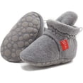 thumbnail image 4 of Newborn Infant Baby Girl Boy Cotton Booties Stay On Sock Slippers Soft Bedroom Shoes Non-Skid Ankle Boots With Grippers Toddler Crib Warm Shoe First Walker Birthday Shower Gift, 4 of 6