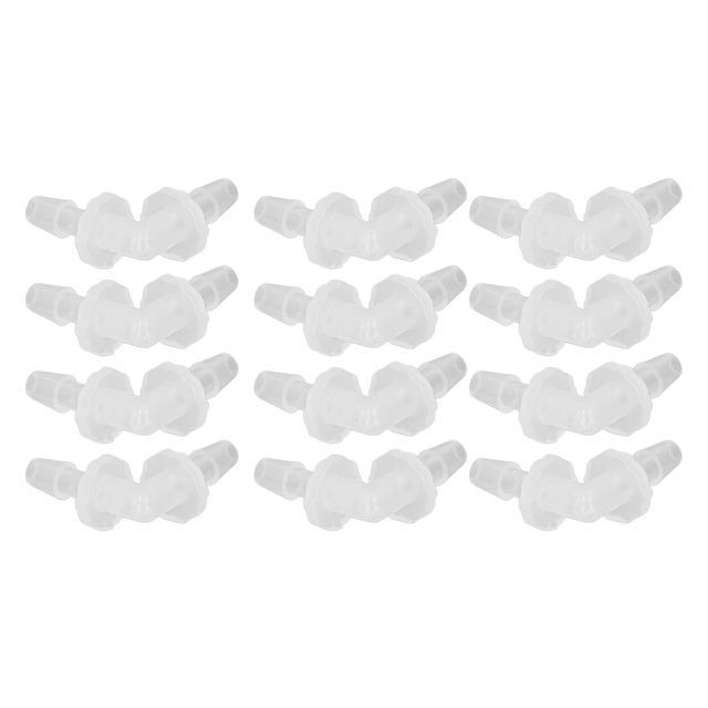 12 piezas de adaptador de empalme de púas de manguera de plástico en forma de L, ángulo recto, diámetro igual, 3,9 mm
