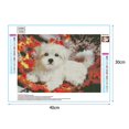 thumbnail image 2 of Diamante pintura 5D DIY taladro completo perro punto de cruz bordado mosaico blanco, 2 of 9