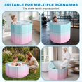 thumbnail image 7 of Portable Bathtub for Adults, 31.5"x26" Collapsible Ice Bath Tub for Ice Bath&Hot SPA, Cold Plunge Tub for Indoor & Outdoor Use, Blue and Pink, 7 of 7