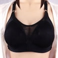 thumbnail image 4 of LQCMBYF Womens Sports Bras High Support Sexy Plus Size No Steel Ring Bra Thin Cotton Jacquard Push Up Underwear for Womens Sports Bras for Women Padded Running Bra High Impact Sports Bra (Black,40C), 4 of 5