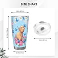 thumbnail image 3 of Highland Cow Tumbler 20oz with Lid for Home School Office Spring Cow Sunflower Coffee Cup, 3 of 6