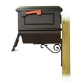 thumbnail image 3 of Special Lite Products TC-BWN-FS-2010-BLK Traditional Curbside Mailbox with  s Paper Tube & Baldwin Front Single Mailbox Mounting Bracket - Black, 3 of 4
