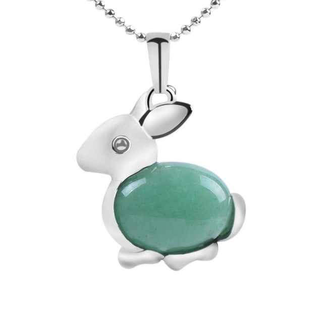 Colliers & Pendentifs Lapin Perles Animal Chakra Reiki Cristal Rose Violet