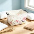 thumbnail image 5 of Canvas Storage Basket, Foldable Organizer Bin With Handles, Cute Print Box For Toys Clothes, 5 of 6