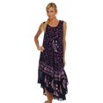 thumbnail image 5 of Sakkas Moon and Stars Batik Caftan Tank Dress / Cover Up - Navy / Pink - One Size, 5 of 6