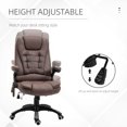 thumbnail image 3 of Vinsetto 6 Point Vibration Massage Office Chair with Heat, High Back Executive Office Chair with Padded Armrests, Microfiber Reclining Computer Chair, Coffee, 3 of 9