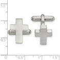 thumbnail image 2 of Stainless Steel Polished Cross Cufflinks Made In China src396, 2 of 5