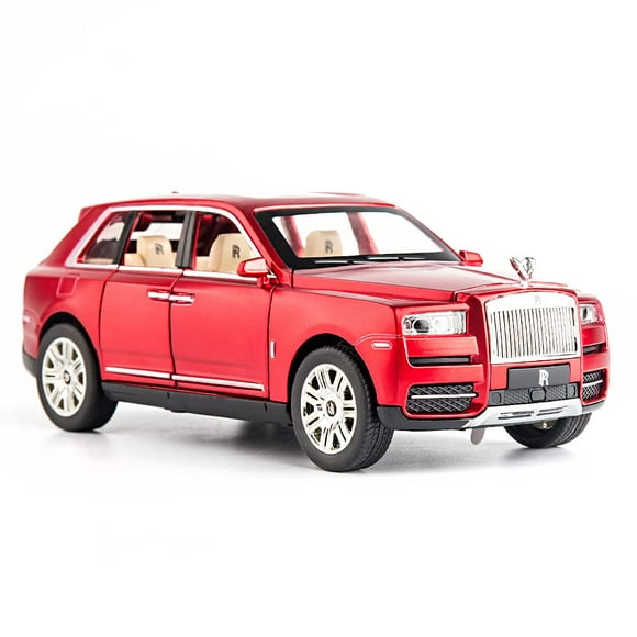 Variya Enterprise® 1/24 Big Rolls Royce Cullinan Toy Car Metal Pull Back Diecast Car With Openable Door And Sound Light, Gifts Toys For Kids【 Red 】