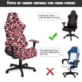 thumbnail image 5 of TSOVTHRID Pink Leopard Print 4 PCS Gaming Chair Covers Stretchable Computer Chair Cover with Armrest Slipcovers Anti-Slip Universal Rotating Armchair Covers, 5 of 7