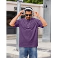thumbnail image 2 of COOFANDY Men's Cotton T-Shirts Oversized Shirt Short Sleeves Streetwear Loose Fit Summer Tee Tops Washed Basic Unisex Shirts, 2 of 6