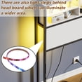 thumbnail image 6 of PAKASEPT Headboard for Queen Size Bed Frame, Queen Headboard with Outlets, USB Ports and LED Light, Headboards with Storage, Sturdy and Stable, Queen Headboard Only, Height Adjustable, White, 6 of 8