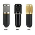 thumbnail image 2 of Condenser Microphone Bundle  BM-800 Mic Kit with Adjustable Mic Suspension Scissor Arm  Shock Mount and Double-Layer Acoustic Filter for Studio Recording & Brocasting (Gold 2), 2 of 7