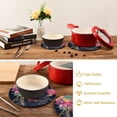 thumbnail image 6 of SKYSONIC 2 pcs Colorful Flower Crane Pot Holders Trivets, Heat Resistant Trivets,Beautiful Scale Graphic Cotton Thread Weave Mats for Hot Pads Pans Pot Bowl Teapot, 6 of 7