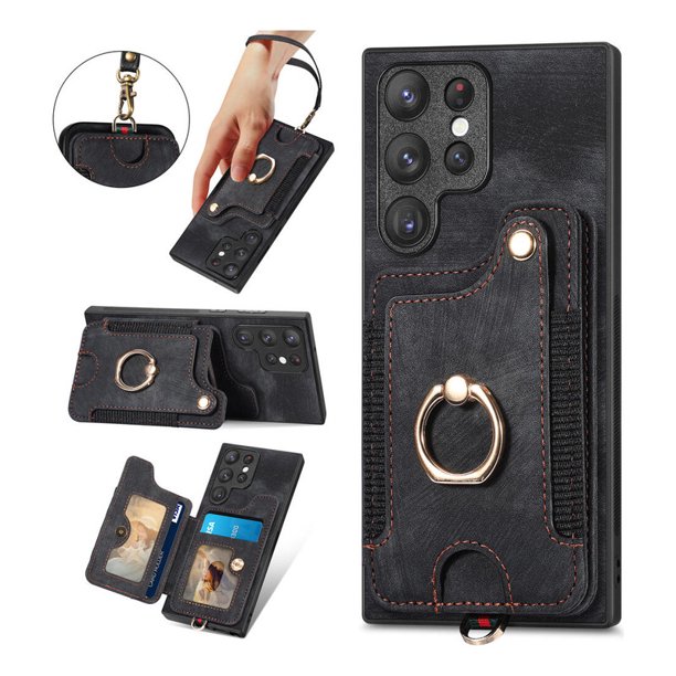 Funda antirrobo para teléfono móvil Samsung S24Ultra con tarjetero