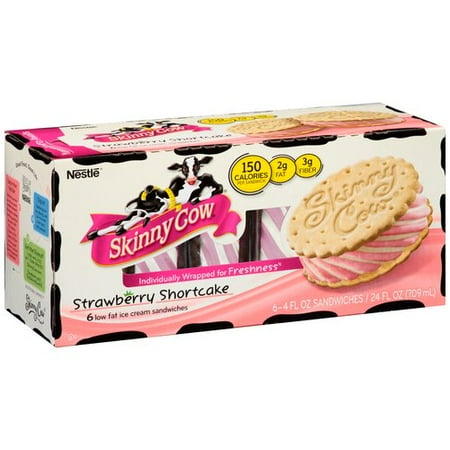 cream ice strawberry cow shortcake skinny sandwiches walmart oz