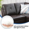 thumbnail image 5 of Sectional Couch for Living Room Furniture Sets, Faux Leather L Shape Living Room Sofa with Chaise 2 Piece Using for Apartment, Office, Bedrooms, Brown(Facing Right Chaise), 5 of 7