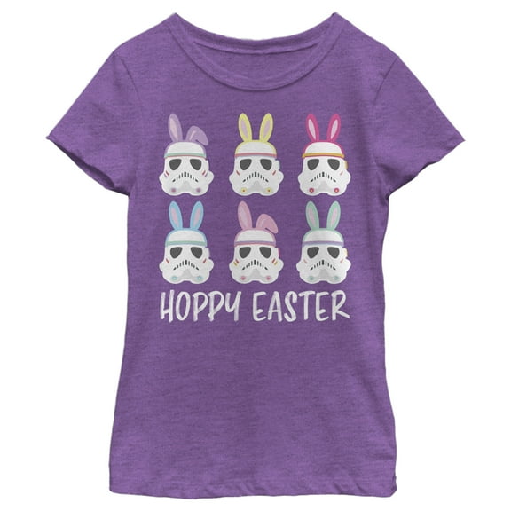 Girl's Star Wars Easter Stormtroopers With Ears Line Up Poster  Graphic Tee Purple Berry X Small