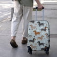 thumbnail image 3 of Cute Dachshund and Dog Footprint Luggage Cover Fashion Suitcase Cover Baggage Covers Fit 25-28 Inch Luggage (Go Travel), 3 of 5
