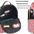 thumbnail image 4 of Lsque Cartoon Strawberry Pattern Backpack – School Travel Canvas Daypack with Ergonomic Padded Straps, Multiple Compartments & Leather Handle, 4 of 4