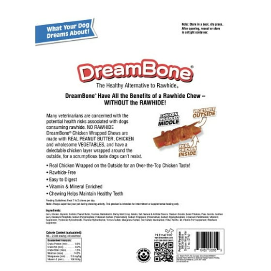 Dreambone Mini En Wred Chews With Peanut Er 20 Count Dreambone Mini En Wred Chews With Peanut Er 20 Count