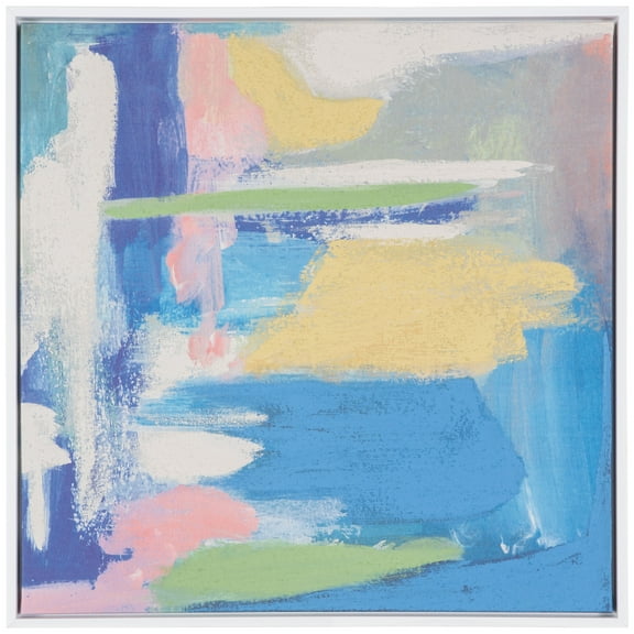 SAFAVIEH Candy Skies 24" x 24" Framed Linen Canvas