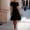 Black, variant on Women's Cowl Neck Short Sleeve A-Line Swing Midi Dress – Solid Color Elegant Casual & Formal Wear White，XL