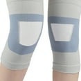 thumbnail image 1 of Thin Compression Knee Sleeve Breathable Non Slip High Elasticity Knee Support Light Gray for Yoga Gym Workout, 1 of 7