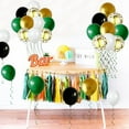 thumbnail image 4 of Black Gold Green Balloons for Graduation Party Decorations 60PCS 12INCH Dark Green Metallic Chrome Gold Confetti Balloon Green Gold Black Helium Latex Balloons Jungle Tropical Wild Theme Birthday, 4 of 6