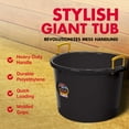 thumbnail image 3 of Little Giant 70 Quart Durable Plastic Utility Muck Tub with Handles, Black, 3 of 9