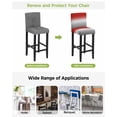 thumbnail image 3 of Red Gray Ombre Bar Stool Covers Set of 6, Modern Gradient Abstract Art Stretch Washable Bar Chair Covers with Backs, Removable Pub Counter Height Chair Cover for Kitchen Dining Room Cafe, 3 of 7