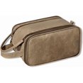 thumbnail image 1 of Hanging Travel Toiletry Bag for Women & Men, Large Waterproof Cosmetic Organizer with Multiple Pockets, Perfect for Makeup & Shaving Essentials, Brown, 1 of 4