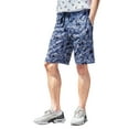thumbnail image 2 of Mens Shorts with Zipper Pockets Quick Dry Travel Shorts (Large, Black & Print), 2 of 5
