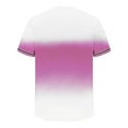 thumbnail image 5 of IYTR Men Gradient Baseball Shirts Short Sleeve Button Down Tee Tops Loose Fit Streetwear T Shirt Sporty Outfit (Pink,XXXXL), 5 of 5