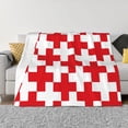 thumbnail image 1 of Fotbe Red Cross 1 Manta de Franela con Estampado, Manta Ultrasuave para Cama, Sofá, Auto, Hipoalergénica y Antibolitas-60"x50", 1 of 6