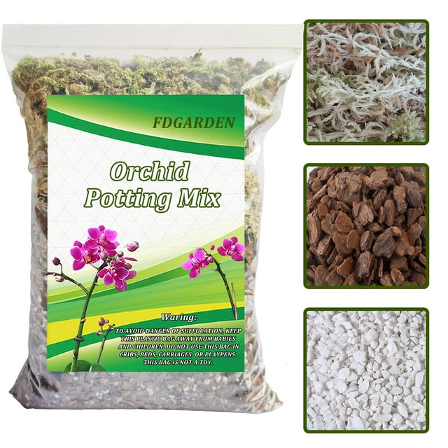 Orchid Potting Mix Orchid Soil with Sphagnum Moss Pine Bark Mulch