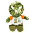 thumbnail image 1 of Flutter Hut Get Well Soon Triceratops - Camiseta con mensaje de dinosaurio de felpa, mangas naranjas, 8 pulgadas Flutter Hut 619317931602, 1 of 1