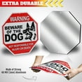 thumbnail image 5 of ANLEY Beware of The Dog Sign Aluminum Warning Sign, No Responsible For Injury Or Death Warning Dog Sign - 12" x 12", 5 of 6