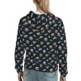 thumbnail image 7 of Fotbe Fast Food Pattern Womens Long Sleeve Hoodie, Pullover Hooded Sweatshirt, Kangaroo Pocket Hoodie with Eye-catching Drawstrings-Large, 7 of 7