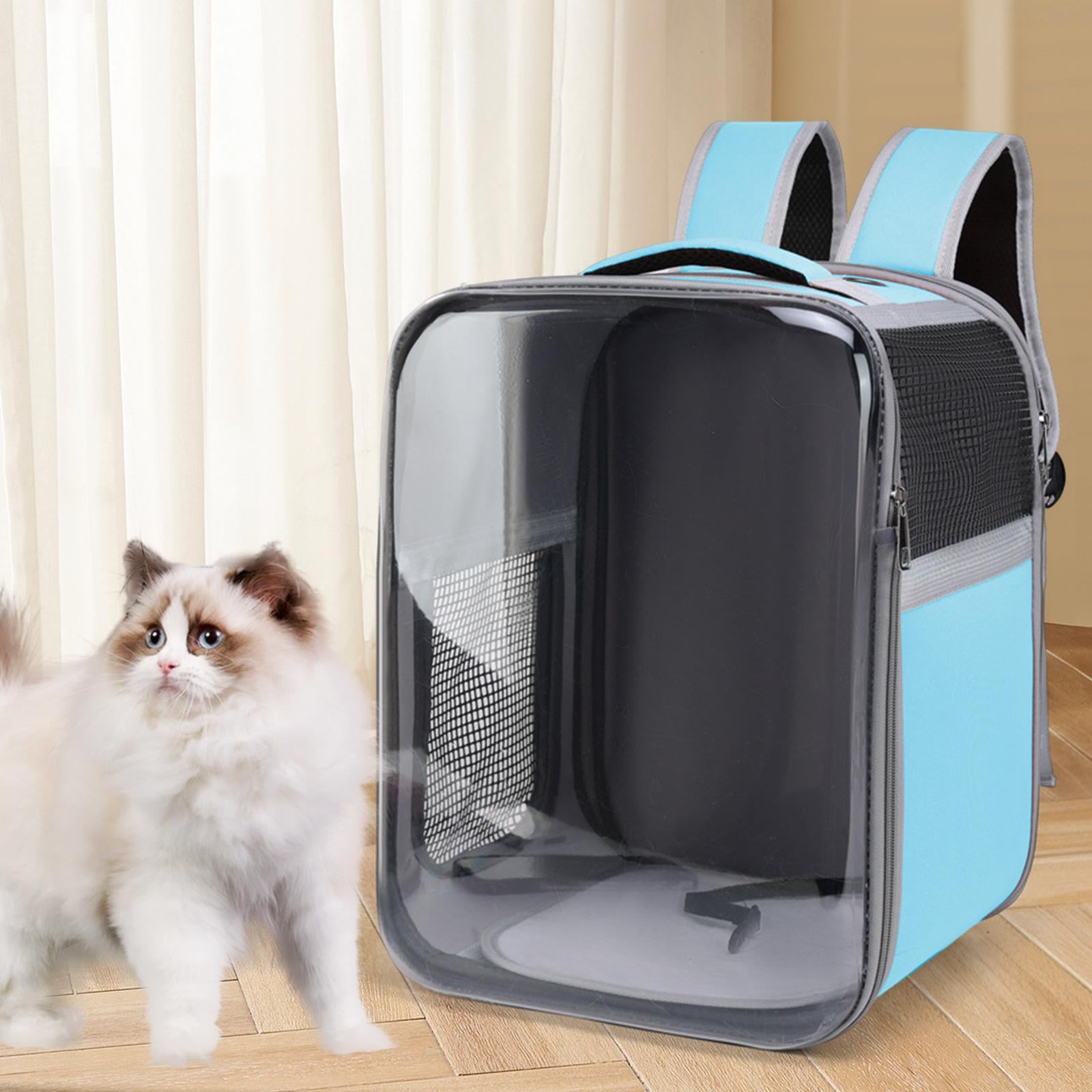 Gazechimp Cat Backpack Carrier for Carrying Cats Dogs for Outdoor Activities Traveling light blue