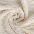thumbnail image 2 of Delara Organic Cotton Throw Blanket 50x70 inches, GOTS Certified Cable Knitted Throws Blanket for Sofa Couch Bed, Baby Nursery, Lightweight Cozy Warm Decorative Blanket All Season Use, 2 of 5