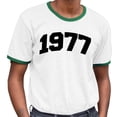 thumbnail image 2 of 1977 College Style Ringer Tee Shirt Unisex 2X-Large White/Kelly Green, 2 of 5